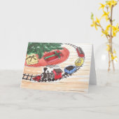 Zug-Set um die Weihnachtsbaum-Karte Karte (Gelbe Blume)