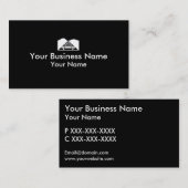 Zug spürt Schwarz-weiße Geschäftskarten auf Visitenkarte (Vorne/Hinten)