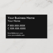 Zug spürt Schwarz-weiße Geschäftskarten auf Visitenkarte (Rückseite)