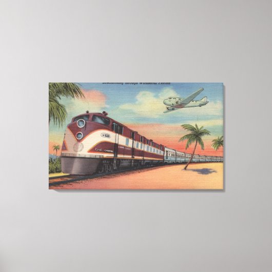 Zug - Streamlining durch Florida Leinwanddruck (Vorderseite)