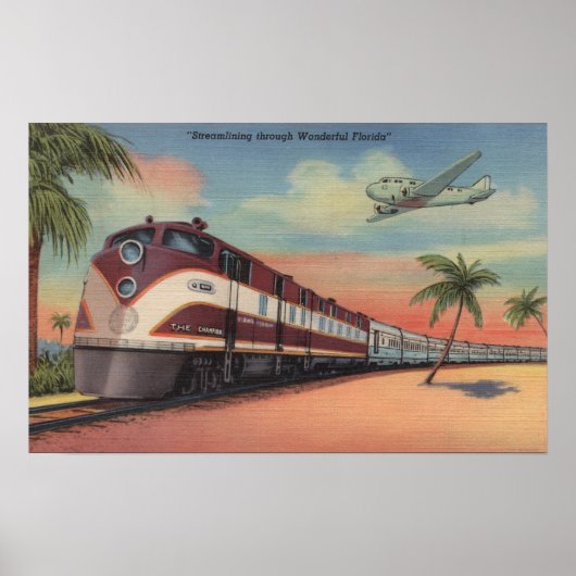 Zug - Streamlining durch Florida Poster (Vorne)