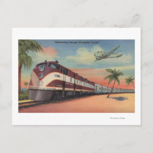 Zug - Streamlining durch Florida Postkarte
