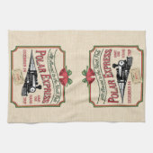 Zug Ticket nach Nordpol Weihnachten Geschirrtuch (Horizontal)