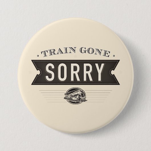 Zug traurig gegangen. Asl-Idiomknopf Button (Vorderseite)