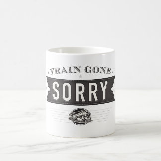Zug traurig gegangen. ein asl-Idiom auf einem Kaffeetasse