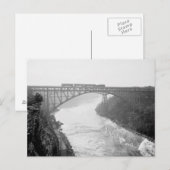 Zug über Niagara Fluss, 1910 Postkarte (Vorne/Hinten)