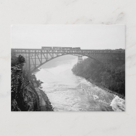 Zug über Niagara Fluss, 1910 Postkarte (Vorderseite)