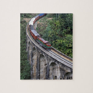 Zug überquert Brücke Sri Lanka Hochland Puzzle