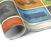 Zug um Zug: Die Züge Geschenkpapier (Rolleneckpunkt)