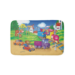 Zug und Auto Badematte