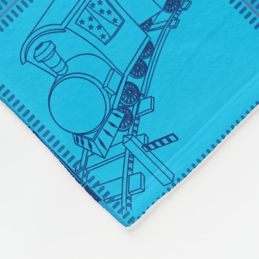 Zug und Auto Fleecedecke (Ecke)