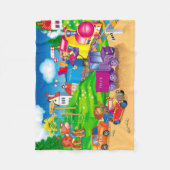 Zug und Auto Fleecedecke (Vorderseite)