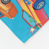 Zug und Auto für das Jungenmuster Fleecedecke (Ecke)