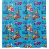 Zug und Auto für den Jungen Duschvorhang (Vorderseite)