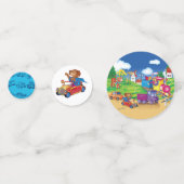 Zug und Auto für den Jungen Konfetti (Vorderseiten)