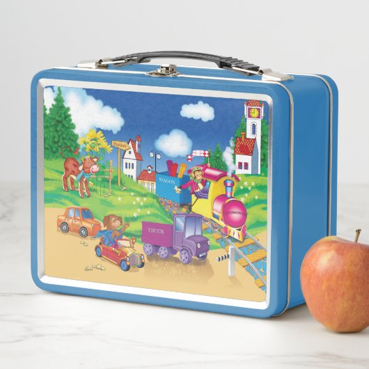 Zug und Auto für den Jungen Metall Brotdose (Beispiel)