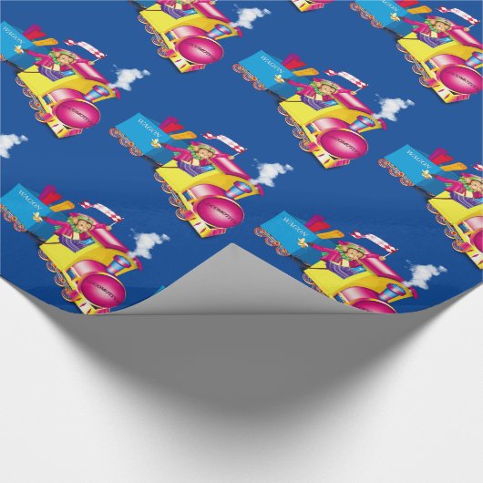 Zug und Auto Geschenkpapier (Ecke)