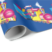 Zug und Auto Geschenkpapier (Rolleneckpunkt)