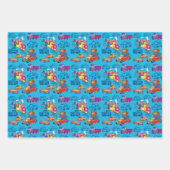 Zug und Auto Geschenkpapier Set (Vorderseite)