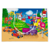 Zug und Auto Große Geschenktüte (Vorderseite)