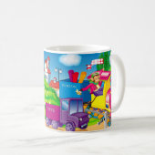 Zug und Auto Kaffeetasse (VorderseiteRechts)