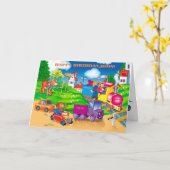 Zug und Auto Karte (Gelbe Blume)