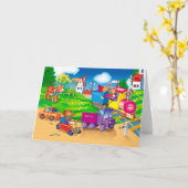 Zug und Auto Karte (Gelbe Blume)