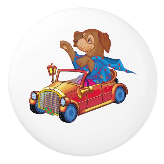 Zug und Auto Keramikknauf (Vorderseite)