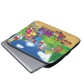 Zug und Auto Laptopschutzhülle (Vorne Knopf)