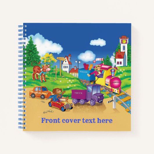 Zug und Auto Notizblock (Vorderseite)