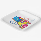 Zug und Auto Pappteller (Gewinkelt)