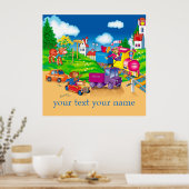 Zug und Auto Poster (Küche)