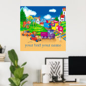 Zug und Auto Poster (Heimbüro)