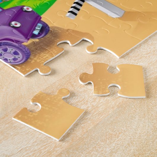Zug und Auto Puzzle (Seite)
