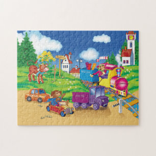 Zug und Auto Puzzle