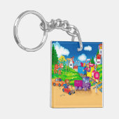 Zug und Auto Schlüsselanhänger (Vorderseite links)