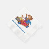 Zug und Auto Serviette (Ecke)