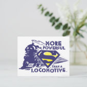 Zug und Logo Postkarte (Stehend Vorderseite)