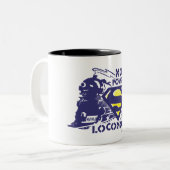 Zug und Logo Zweifarbige Tasse (Vorderseite Links)