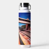 Zug unter der Brücke Trinkflasche (Rückseite)