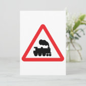 Zug-Verkehrsschild-Einladungen Einladung (Stehend Vorderseite)