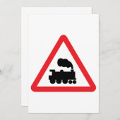 Zug-Verkehrsschild-Einladungen Einladung (Vorne/Hinten)