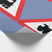 Zug-Verkehrsschild-Packpapier Geschenkpapier (Ecke)