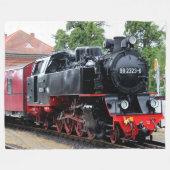 ZUG VERLASSEND STATION FLEECEDECKE (Vorderseite (Horizontal))
