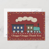 Zug Vielen Dank Postkarte - Rot (Vorne/Hinten)