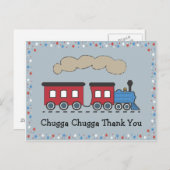 Zug Vielen Dank Postkarte - Rot, Weiß und Blau (Vorne/Hinten)