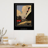 Zug von Paris nach Havre und New York Poster (Küche)