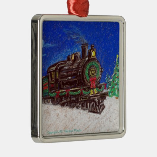 Zug-Weihnachtsverzierung Ornament Aus Metall (Rechts)