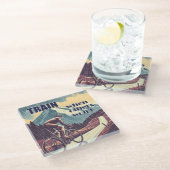 Zug, wenn andere nicht fahren glasuntersetzer (Schrägansicht)