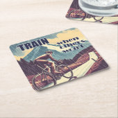 Zug, wenn andere nicht fahren rechteckiger pappuntersetzer (angewinkelt)